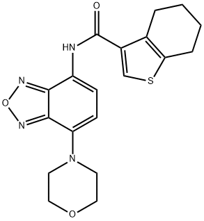 N-(4-morpholin-4-yl-2,1,3-benzoxadiazol-7-yl)-4,5,6,7-tetrahydro-1-benzothiophene-3-carboxamide Structure