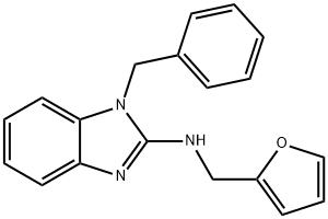 1-benzyl-N-(furan-2-ylmethyl)benzimidazol-2-amine Structure