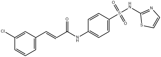 (E)-3-(3-chlorophenyl)-N-[4-(1,3-thiazol-2-ylsulfamoyl)phenyl]prop-2-enamide Struktur