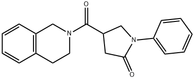 4-(3,4-dihydro-1H-isoquinoline-2-carbonyl)-1-phenylpyrrolidin-2-one Struktur