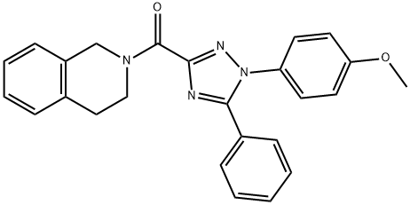 3,4-dihydro-1H-isoquinolin-2-yl-[1-(4-methoxyphenyl)-5-phenyl-1,2,4-triazol-3-yl]methanone Struktur