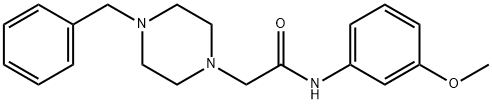 2-(4-benzylpiperazin-1-yl)-N-(3-methoxyphenyl)acetamide,889600-14-0,结构式