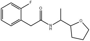 2-(2-fluorophenyl)-N-[1-(oxolan-2-yl)ethyl]acetamide Structure