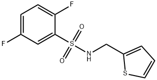 2,5-difluoro-N-(thiophen-2-ylmethyl)benzenesulfonamide Struktur