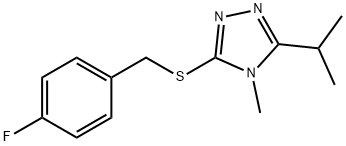 3-[(4-fluorophenyl)methylsulfanyl]-4-methyl-5-propan-2-yl-1,2,4-triazole Structure