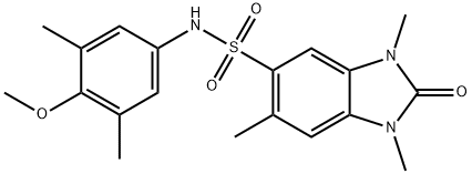 N-(4-methoxy-3,5-dimethylphenyl)-1,3,6-trimethyl-2-oxobenzimidazole-5-sulfonamide Structure