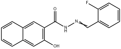 N-[(E)-(2-fluorophenyl)methylideneamino]-3-hydroxynaphthalene-2-carboxamide Structure