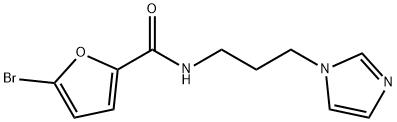 5-bromo-N-(3-imidazol-1-ylpropyl)furan-2-carboxamide Struktur