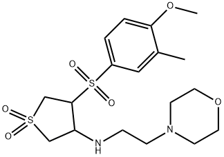 4-(4-methoxy-3-methylphenyl)sulfonyl-N-(2-morpholin-4-ylethyl)-1,1-dioxothiolan-3-amine Structure