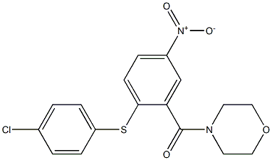 [2-(4-chlorophenyl)sulfanyl-5-nitrophenyl]-morpholin-4-ylmethanone|