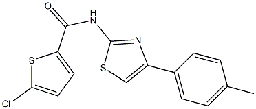 5-chloro-N-[4-(4-methylphenyl)-1,3-thiazol-2-yl]thiophene-2-carboxamide