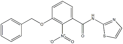 2-nitro-3-phenylmethoxy-N-(1,3-thiazol-2-yl)benzamide Structure