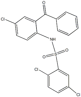 N-(2-benzoyl-4-chlorophenyl)-2,5-dichlorobenzenesulfonamide Struktur