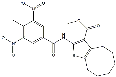 methyl 2-[(4-methyl-3,5-dinitrobenzoyl)amino]-4,5,6,7,8,9-hexahydrocycloocta[b]thiophene-3-carboxylate