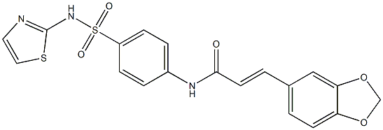 (E)-3-(1,3-benzodioxol-5-yl)-N-[4-(1,3-thiazol-2-ylsulfamoyl)phenyl]prop-2-enamide