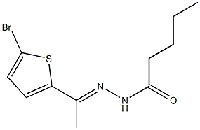 N-[(E)-1-(5-bromothiophen-2-yl)ethylideneamino]pentanamide,,结构式