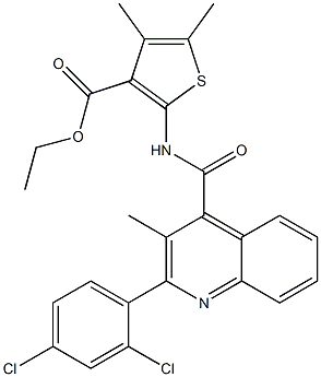 ethyl 2-[[2-(2,4-dichlorophenyl)-3-methylquinoline-4-carbonyl]amino]-4,5-dimethylthiophene-3-carboxylate