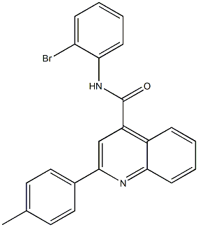 N-(2-bromophenyl)-2-(4-methylphenyl)quinoline-4-carboxamide,,结构式