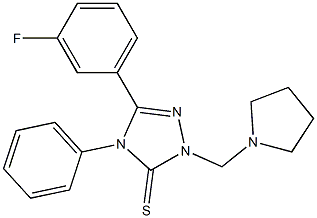  5-(3-fluorophenyl)-4-phenyl-2-(pyrrolidin-1-ylmethyl)-1,2,4-triazole-3-thione