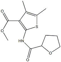 methyl 4,5-dimethyl-2-(oxolane-2-carbonylamino)thiophene-3-carboxylate Structure