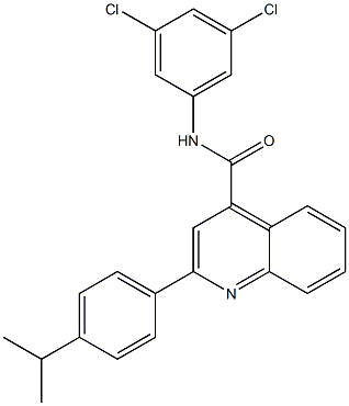 N-(3,5-dichlorophenyl)-2-(4-propan-2-ylphenyl)quinoline-4-carboxamide Structure