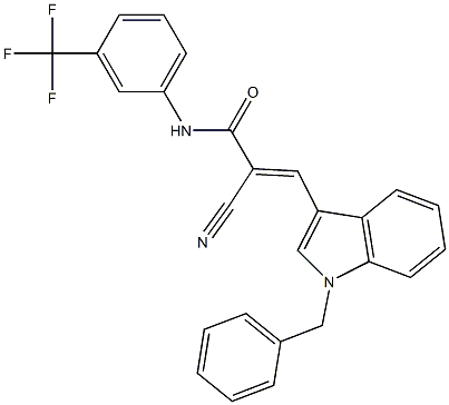 (E)-3-(1-benzylindol-3-yl)-2-cyano-N-[3-(trifluoromethyl)phenyl]prop-2-enamide