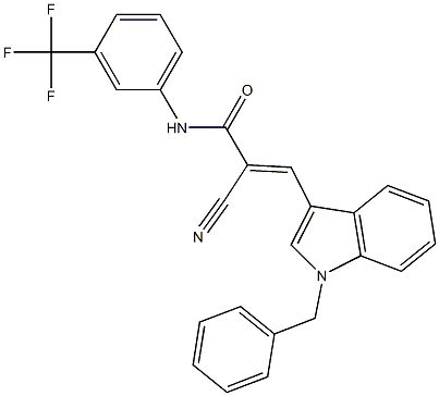 (E)-3-(1-benzylindol-3-yl)-2-cyano-N-[3-(trifluoromethyl)phenyl]prop-2-enamide|