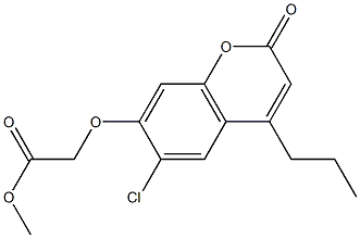methyl 2-(6-chloro-2-oxo-4-propylchromen-7-yl)oxyacetate Struktur