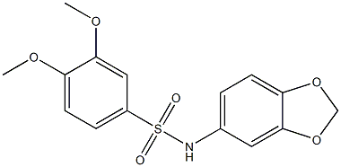 N-(1,3-benzodioxol-5-yl)-3,4-dimethoxybenzenesulfonamide Structure