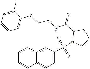N-[2-(2-methylphenoxy)ethyl]-1-naphthalen-2-ylsulfonylpyrrolidine-2-carboxamide
