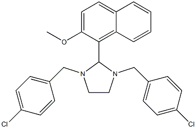 1,3-bis[(4-chlorophenyl)methyl]-2-(2-methoxynaphthalen-1-yl)imidazolidine Structure