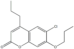 6-chloro-7-propoxy-4-propylchromen-2-one Struktur