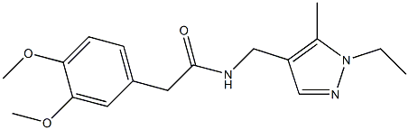 2-(3,4-dimethoxyphenyl)-N-[(1-ethyl-5-methylpyrazol-4-yl)methyl]acetamide
