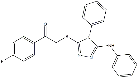 2-[(5-anilino-4-phenyl-1,2,4-triazol-3-yl)sulfanyl]-1-(4-fluorophenyl)ethanone Structure