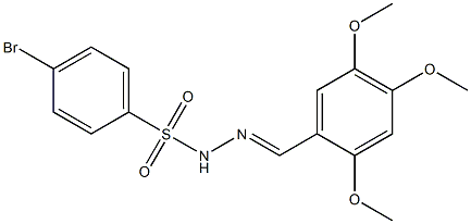 4-bromo-N-[(E)-(2,4,5-trimethoxyphenyl)methylideneamino]benzenesulfonamide,,结构式