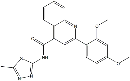  2-(2,4-dimethoxyphenyl)-N-(5-methyl-1,3,4-thiadiazol-2-yl)quinoline-4-carboxamide