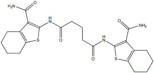 N,N'-bis(3-carbamoyl-4,5,6,7-tetrahydro-1-benzothiophen-2-yl)pentanediamide|