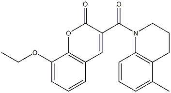 8-ethoxy-3-(5-methyl-3,4-dihydro-2H-quinoline-1-carbonyl)chromen-2-one Structure