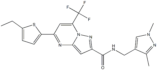 N-[(1,3-dimethylpyrazol-4-yl)methyl]-5-(5-ethylthiophen-2-yl)-7-(trifluoromethyl)pyrazolo[1,5-a]pyrimidine-2-carboxamide