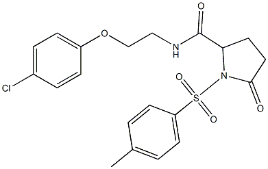 N-[2-(4-chlorophenoxy)ethyl]-1-(4-methylphenyl)sulfonyl-5-oxopyrrolidine-2-carboxamide