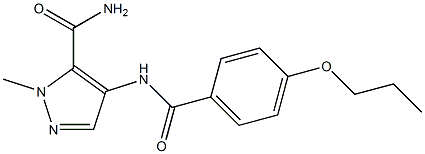  2-methyl-4-[(4-propoxybenzoyl)amino]pyrazole-3-carboxamide