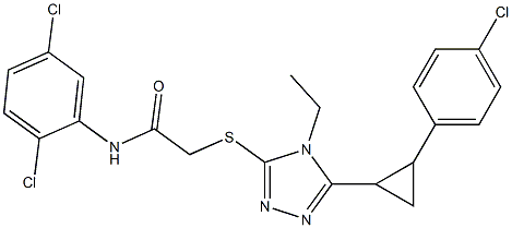 2-[[5-[2-(4-chlorophenyl)cyclopropyl]-4-ethyl-1,2,4-triazol-3-yl]sulfanyl]-N-(2,5-dichlorophenyl)acetamide