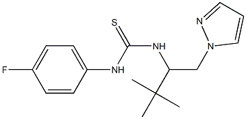  1-(3,3-dimethyl-1-pyrazol-1-ylbutan-2-yl)-3-(4-fluorophenyl)thiourea