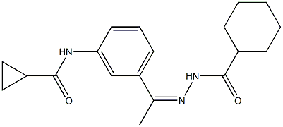 N-[(Z)-1-[3-(cyclopropanecarbonylamino)phenyl]ethylideneamino]cyclohexanecarboxamide,,结构式
