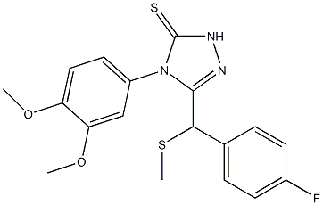 4-(3,4-dimethoxyphenyl)-3-[(4-fluorophenyl)methylsulfanylmethyl]-1H-1,2,4-triazole-5-thione