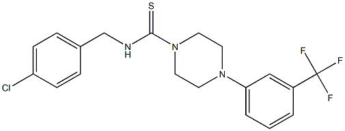 N-[(4-chlorophenyl)methyl]-4-[3-(trifluoromethyl)phenyl]piperazine-1-carbothioamide Structure