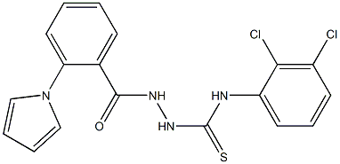 1-(2,3-dichlorophenyl)-3-[(2-pyrrol-1-ylbenzoyl)amino]thiourea 结构式