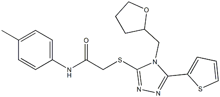 N-(4-methylphenyl)-2-[[4-(oxolan-2-ylmethyl)-5-thiophen-2-yl-1,2,4-triazol-3-yl]sulfanyl]acetamide