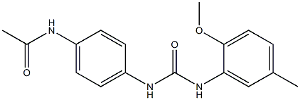N-[4-[(2-methoxy-5-methylphenyl)carbamoylamino]phenyl]acetamide Structure