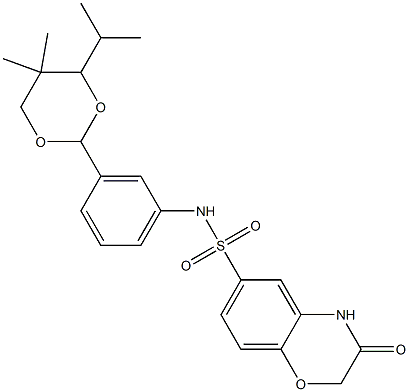 N-[3-(5,5-dimethyl-4-propan-2-yl-1,3-dioxan-2-yl)phenyl]-3-oxo-4H-1,4-benzoxazine-6-sulfonamide Structure